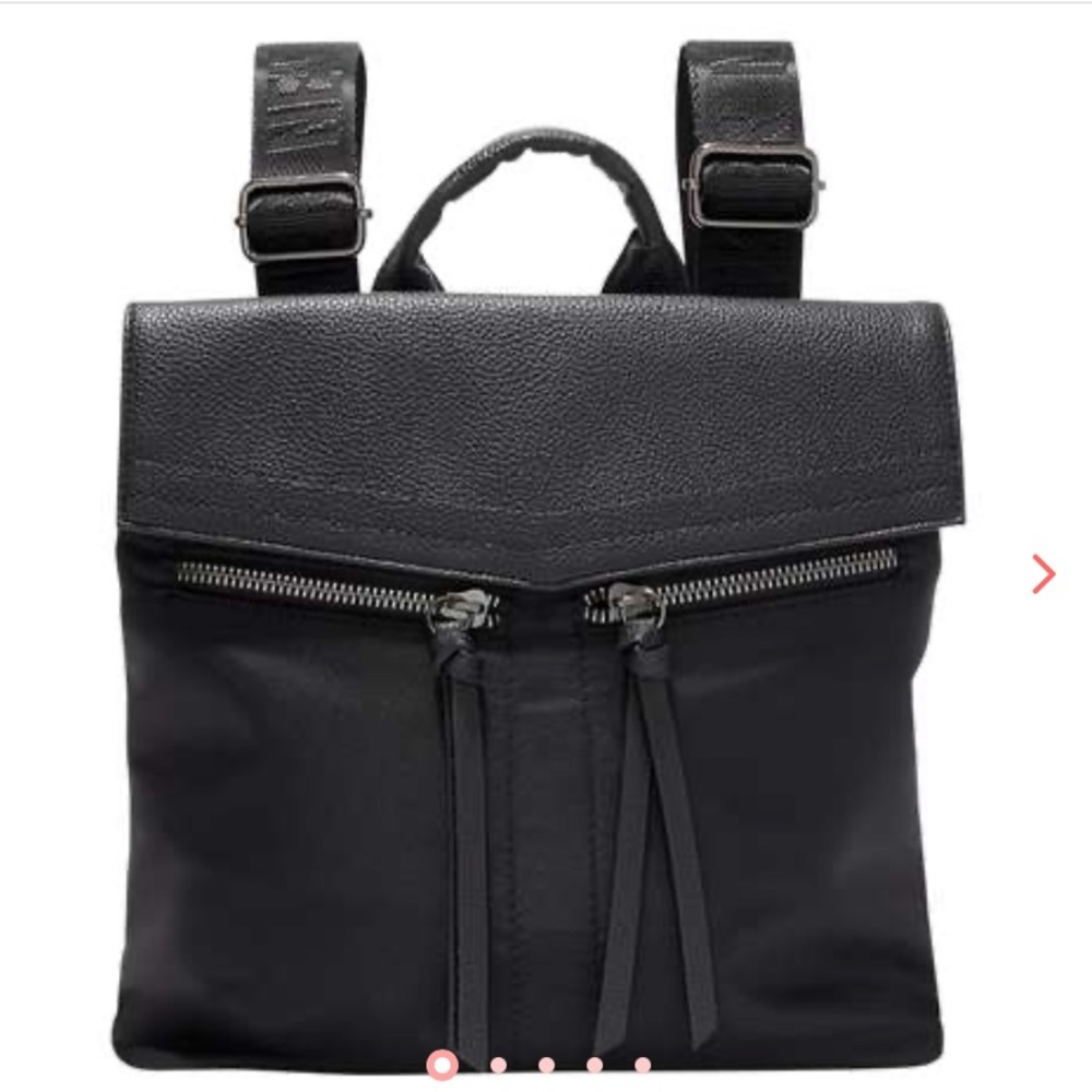 Botkier Black Convertible Nylon & Leather Backpack
